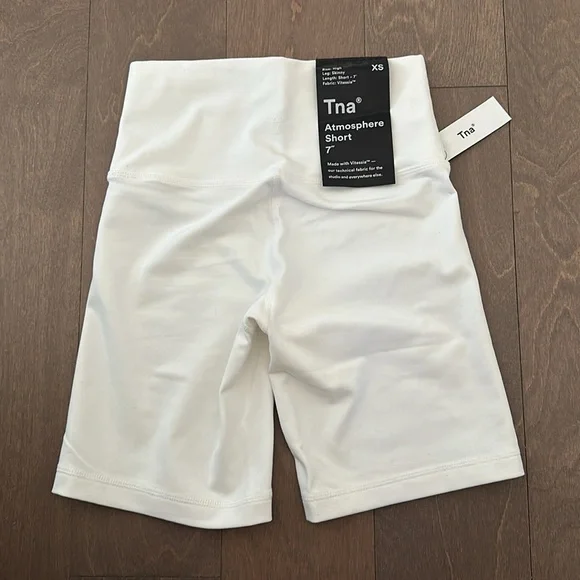 TNA white biker shorts high rise 7” XS - Picture 2 of 3